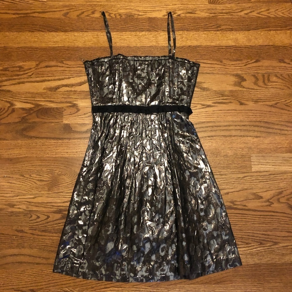 Tory Burch “Rennie”Gunmetal & Black Animal Print Dress - 4 - Picture 6 of 14
